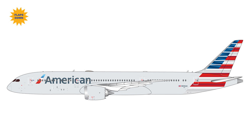 GeminiJets American Airlines Boeing B787-9 N836AA (flaps down) 1/400 Aircraft Scale Model