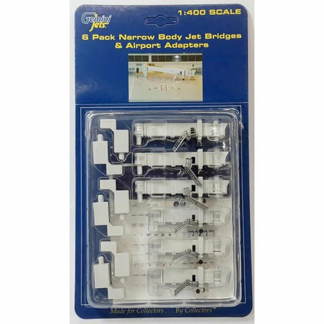 Gemini Jets 6 Pcs Airport Narrow Body Bridges 1/400 Scale
