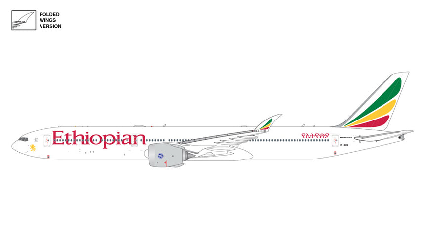 GeminiJets Ethiopian Airlines Boeing B777-9 ET-BBX (folded-wings version) 1/400 Aircraft Scale Model