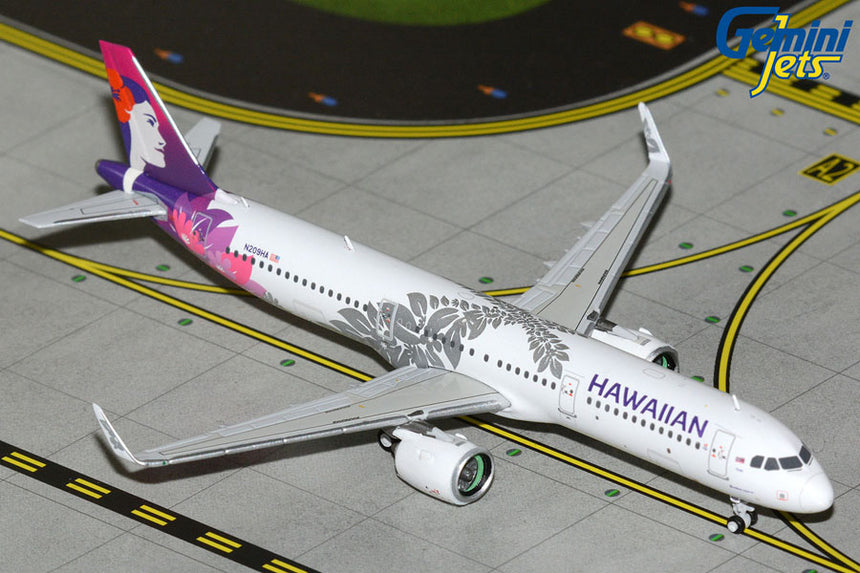 GeminiJets Hawaiian Airlines Airbus A321 Neo N209HA 1/400 Aircraft Scale Model