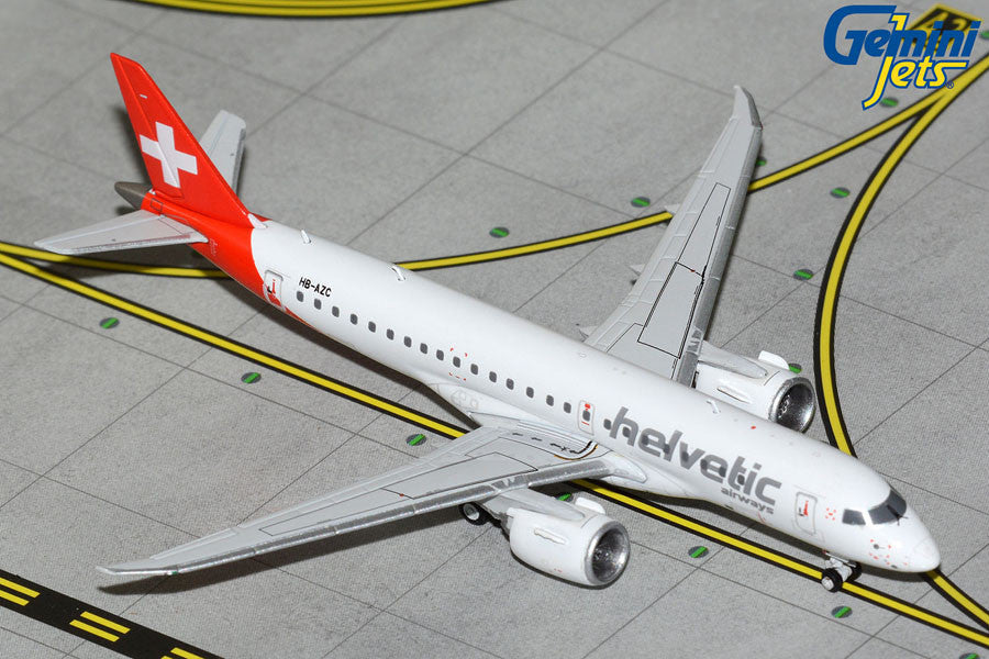 GeminiJets Helvetic Airways Embraer E190-E2 HB-AZC 1/400 Aircraft Scale Model