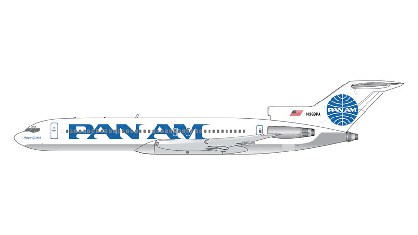 GeminiJets Pan Am Boeing B727-200/Adv. N368PA “Clipper Goodwill” (polished belly) 1/400 Aircraft Scale Model
