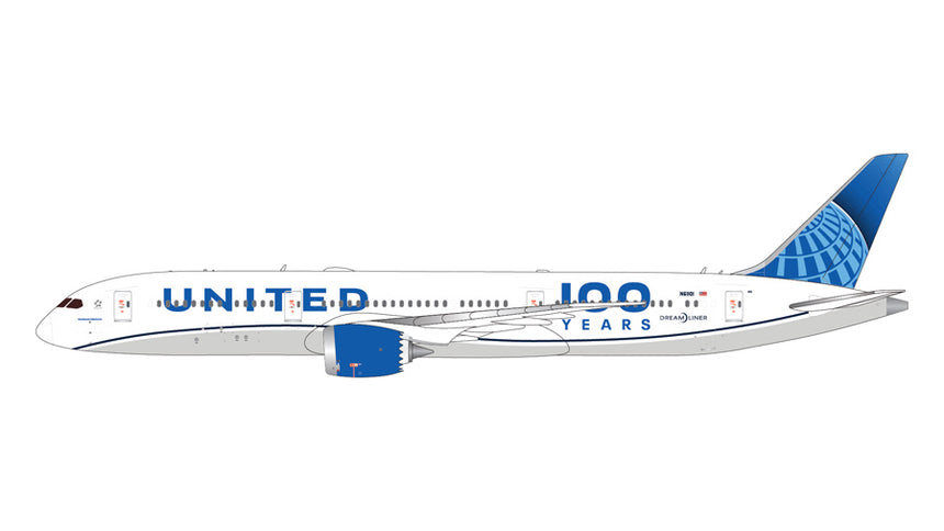 GeminiJets United Airlines Boeing B787-9 N61101 “100 Years” 1/400 Aircraft Scale Model