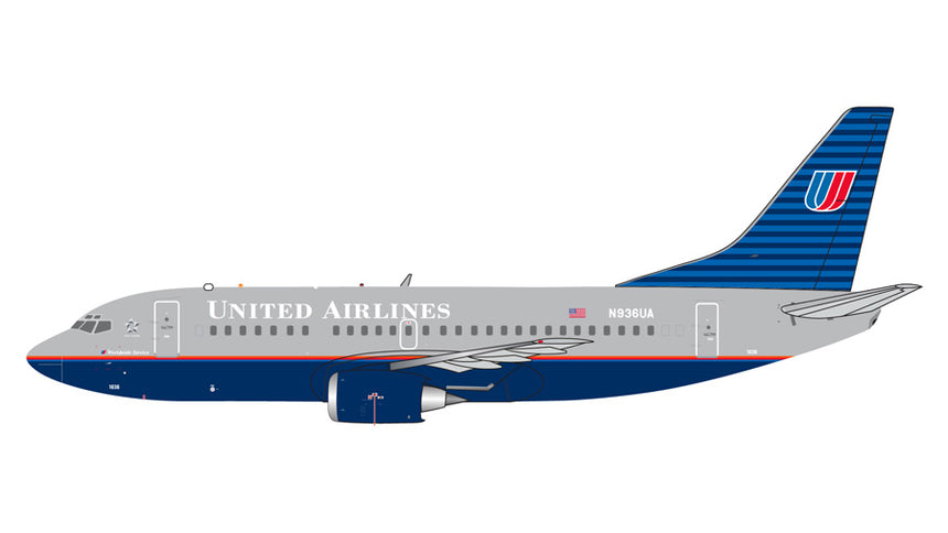 GeminiJets United Airlines Boeing B737-500 N936UA (battleship livery) 1/400 Aircraft Scale Model