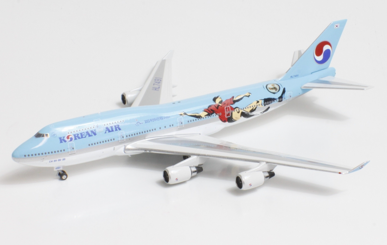 Phoenix Korean Air Boeing 747-4B5 World Cup 2002 HL7491 1/400 Aircraft Scale Model