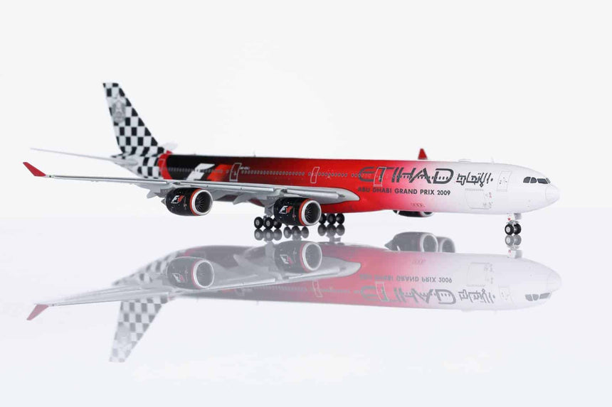 HX Models Etihad Airways Airbus A340-642 A6-EHJ "Abu Dhabi GP 2009" Flaps-Down 1/400 Scale