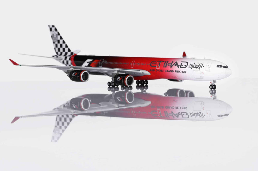HX Models Etihad Airways Airbus A340-642 A6-EHJ "Abu Dhabi GP 2015" Standard Version 1/400 Scale