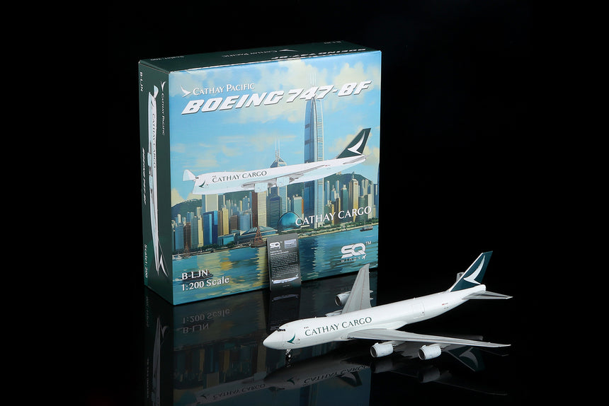 SQ Wings Cathay Cargo "Interactive Series" Boeing B747-8F B-LJN 1/200 Aircraft Scale Model