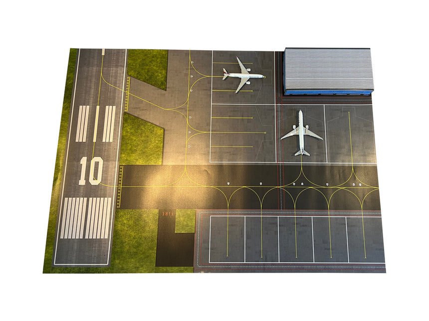 AMS 1/400 & 1/500 Scale Airport And Runway Paper Mat With Terminal