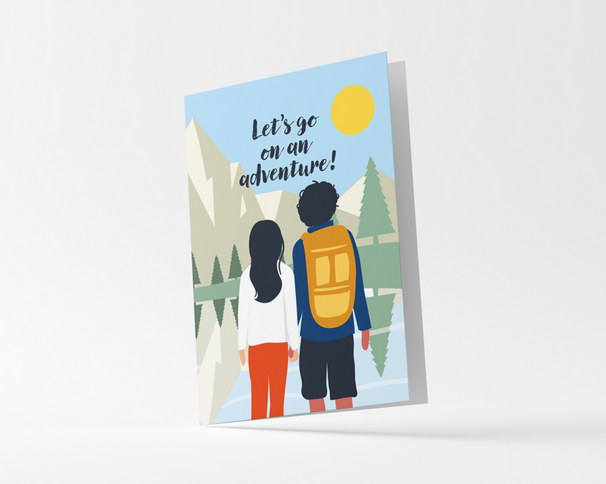 Lets go on an adventure' Blank Card With Envelope
