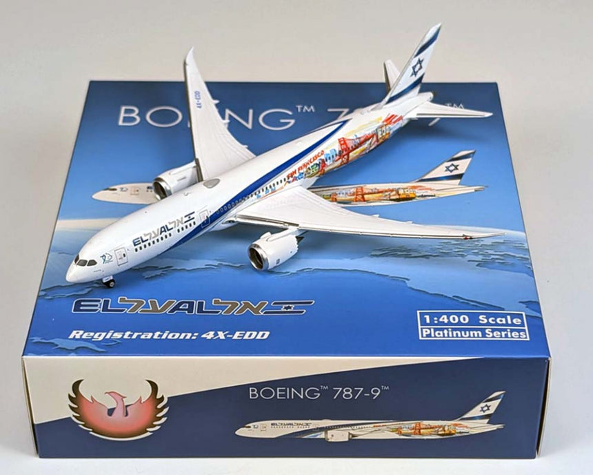 Phoenix EI AI Israel Boeing 787-9 'Las Vegas-San Francisco' 4X-EDD 1/400 Aircraft Scale Model