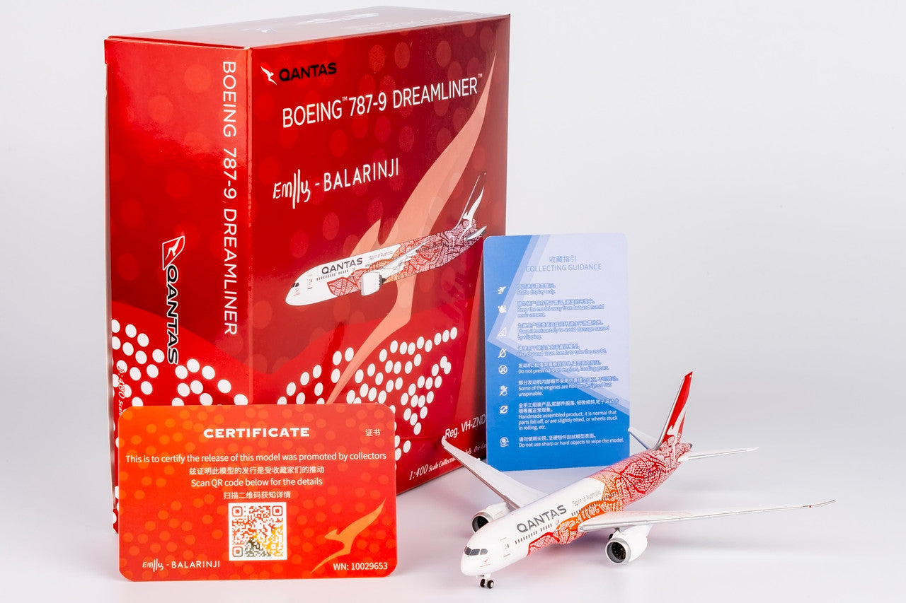 NG Models Qantas Emily - Balarinji Kame Kngwarreye Boeing B787-9 Dreamliner VH-ZND Lite Edition 1/400 Scale