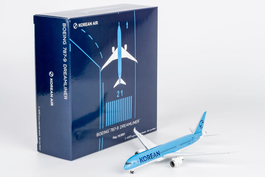 NG Models Korean Air (Korean Air's first 787-9 in 2025's livery) Boeing 787-9 Dreamliner HL8081 1/400 Aircraft Scale Model