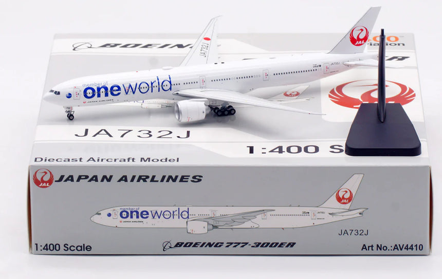 Aviation400 Japan Airlines Boeing 777-346ER "Oneworld" JA732J (detachable gear) 1/400 Aircraft Scale Model