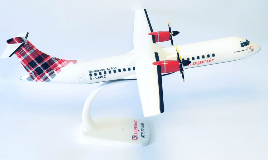Loganair Snap-fit ATR-72 1/100 Aircraft Scale Model
