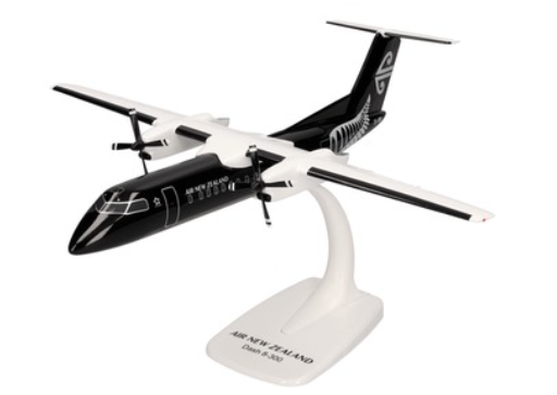 Herpa Air New Zealand DHC-8-300 - All black livery – ZK-NEM 1/100 Scale