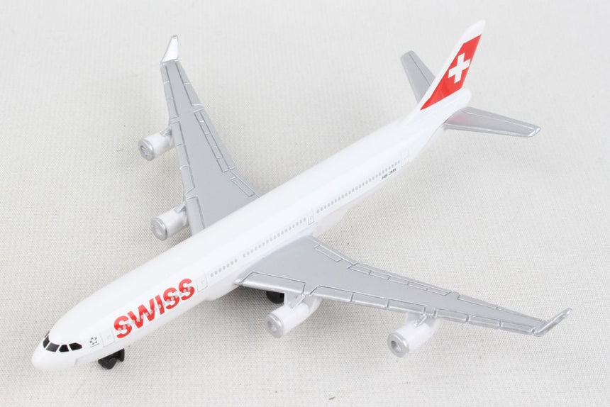 Swiss Airbus A340 Airplane Model Toy