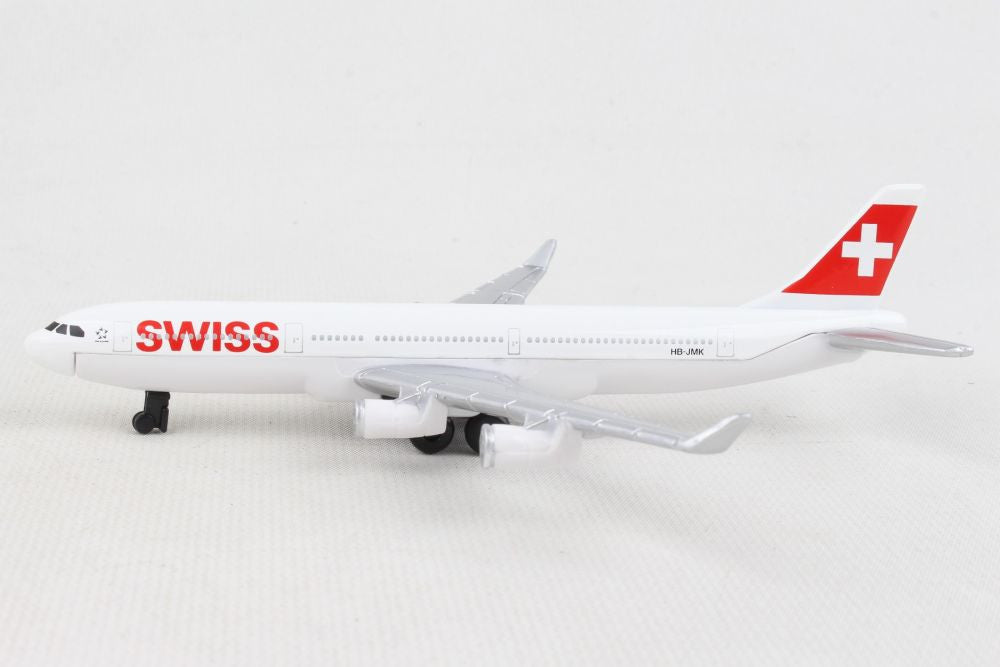 Swiss Airbus A340 Airplane Model Toy