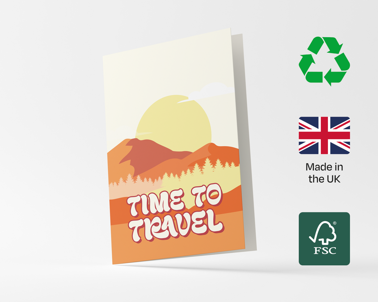 Time to Travel Blank Card With Envelope