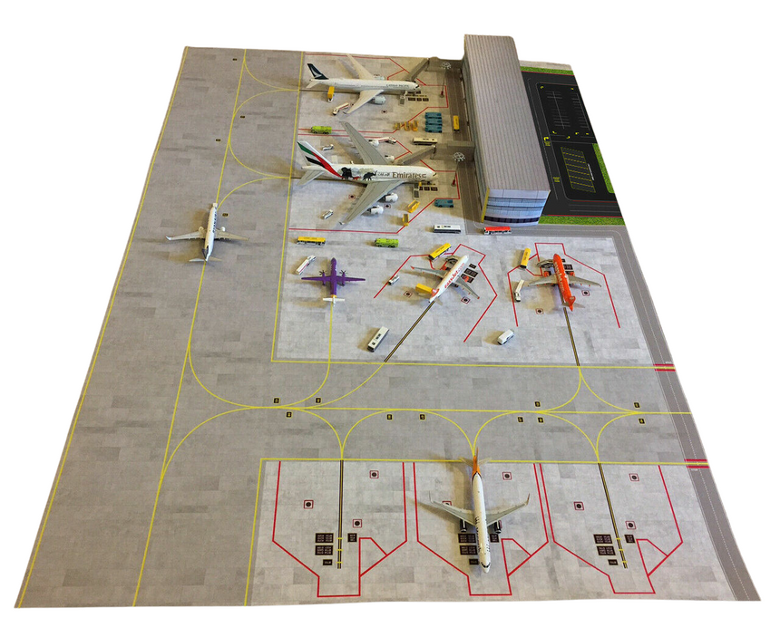 AMS 1/400 & 1/500 Scale Paper Airport Mat With Terminal