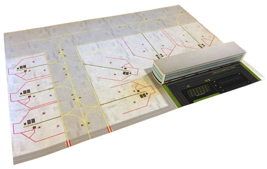 AMS 1/400 & 1/500 Scale Paper Airport Mat With Terminal