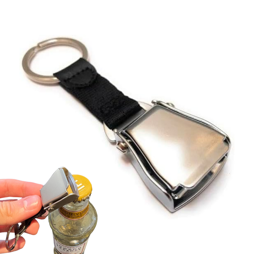 The Seatbelt Bottle Opener Keychain