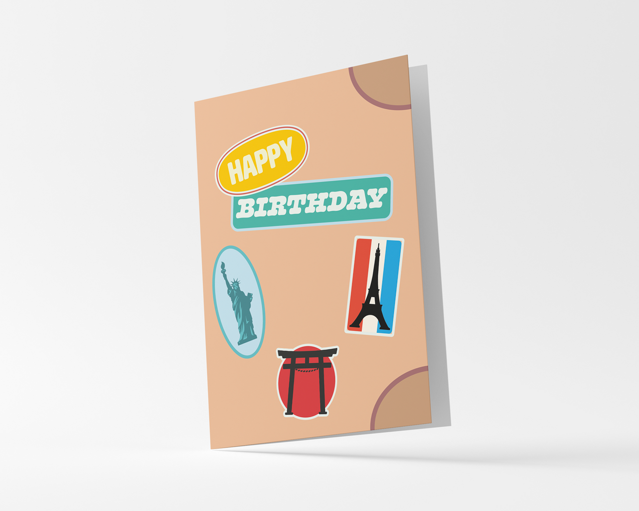 Well Travelled Suitcase Birthday Card With Envelope