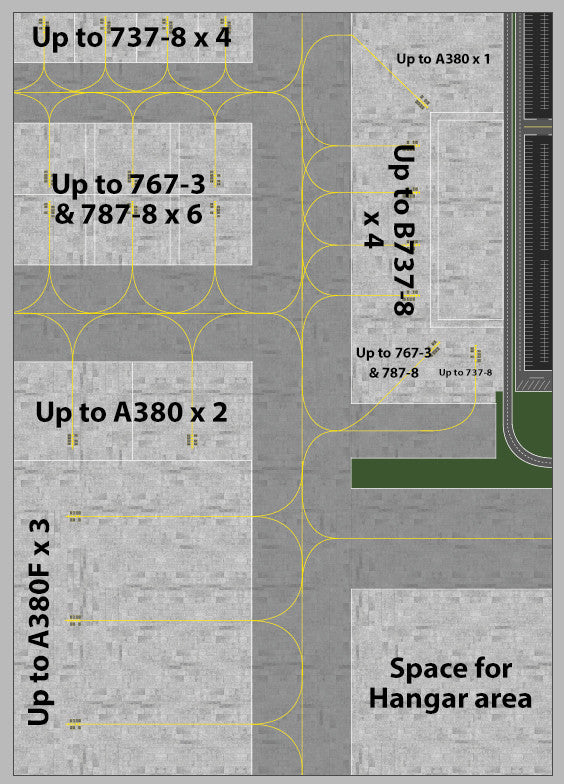 AMS 1/400 Scale Two Sheet Paper Airport Mat