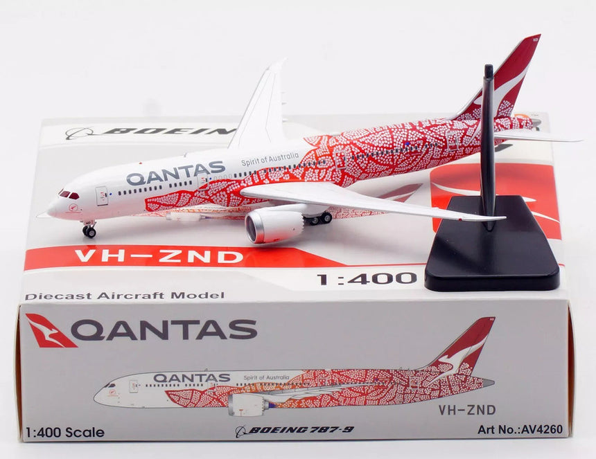Aviation400 Qantas Boeing 787-9 Dreamliner "Yam Dreaming Livery" VH-ZND (with detachable gear) 1/400 Aircraft Scale Model