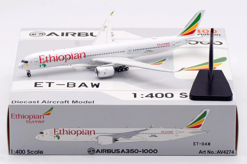 Aviation400 Ethiopian Airlines Airbus A350-1041 ET-BAW (with detachable gear) 1/400 Scale