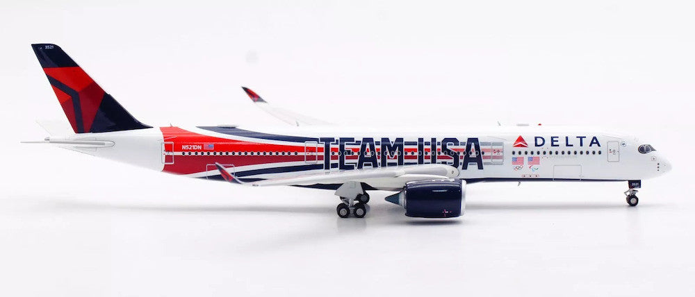 Aviation400 Delta Air Lines Airbus A350-941 Team USA N521DN (with detachable gear) 1/400 Aircraft Scale Model