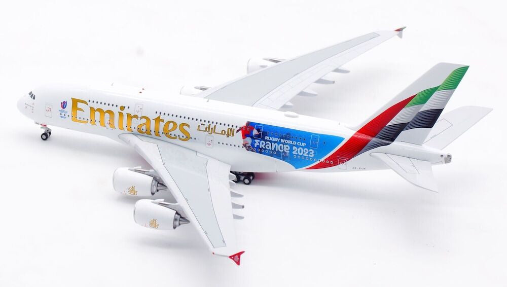 GeminiJets Emirates Airbus A380 A6-EOE "Rugby World Cup 2023" 1/400 Aircraft Scale Model