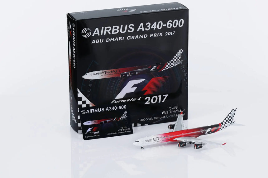 HX Models Etihad Airways A340-642 A6-EHJ "Abu Dhabi GP 2017" Flaps-Down 1/400 Scale