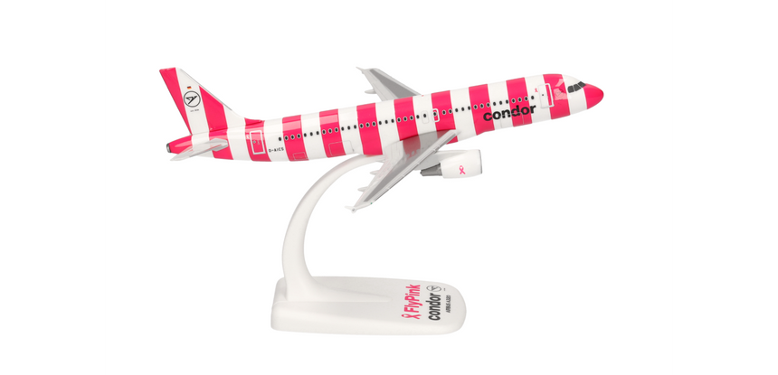 Herpa Snapfit Condor Airbus A320 "FlyPink Plane" - D-AICS 1/200 Aircraft Scale Model