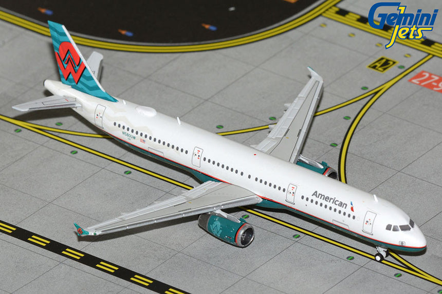 GeminiJets American Airlines Airbus A321 "America West Retro" Reg: N580UW 1/400 Aircraft Scale Model