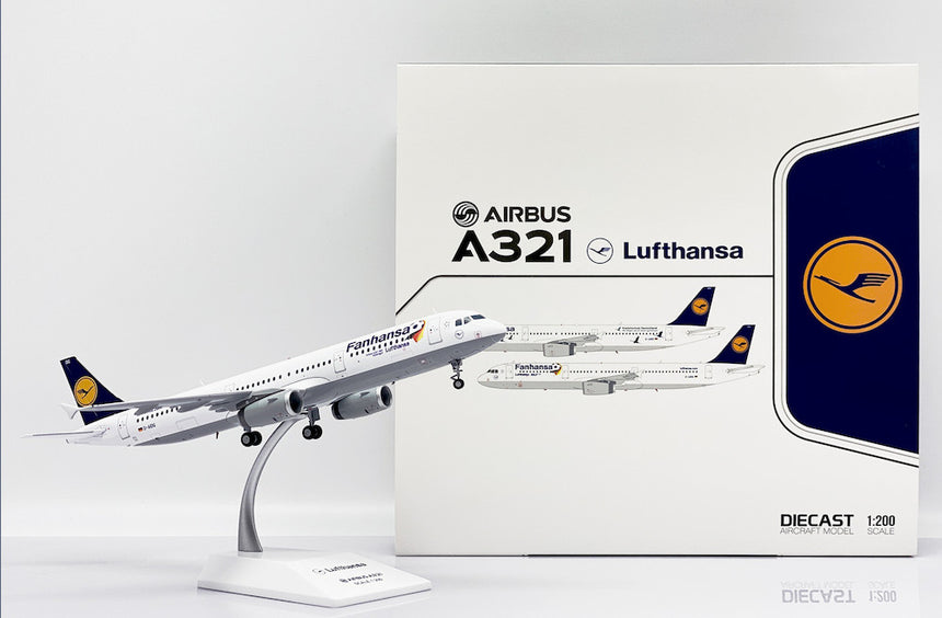 JC Wings Lufthansa Airbus A321 (D-AIDG) "Fanhansa" 1/200 Aircraft Scale Model