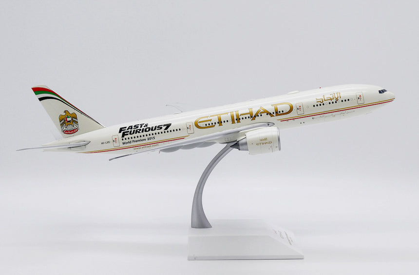 JC Wings Etihad Airways Boeing 777-200LR (A6-LRE) "Fast & Furious 7" 1/200 Aircraft Scale Model