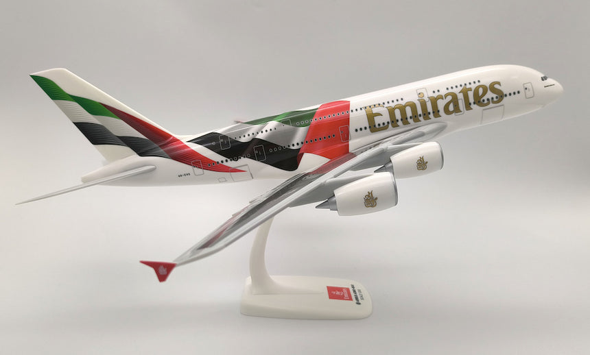 PPC Models Emirates Airbus A380 A6-EVG Flags Livery 1/200 Aircraft Scale Model