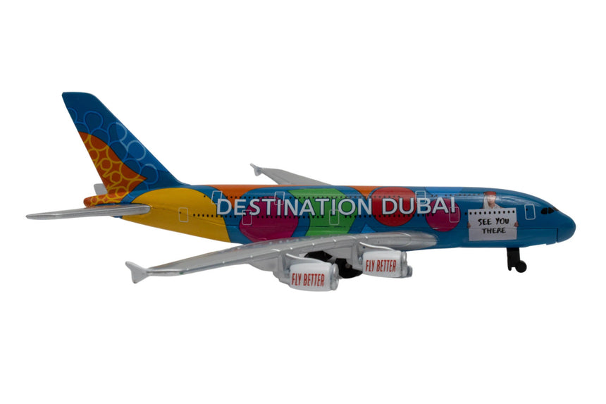 Emirates Airbus A380 Magic of Dubai Single Diecast Airplane Model Toy