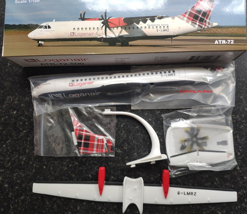 Loganair Snap-fit ATR-72 G-LMRZ 1/100 Aircraft Scale Model