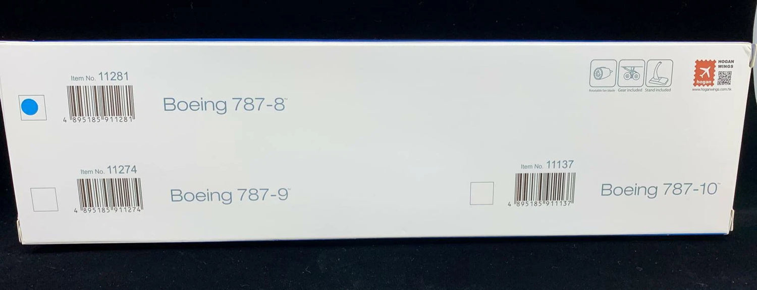 Hogan Boeing House Colors Boeing 787-8 1/200 Scale