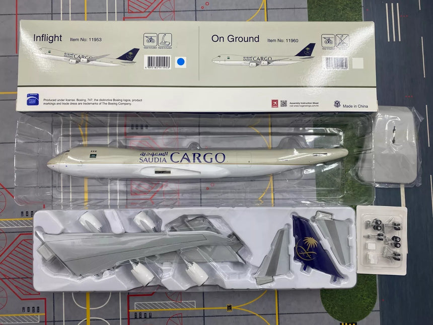 Hogan Boeing 747-8F Saudia Cargo HZ-A14 1/200 Aircraft Scale Model