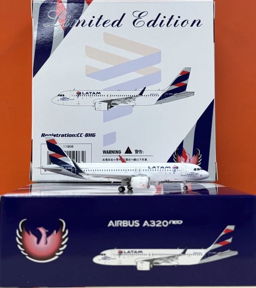Phoenix Latam Airbus A320Neo CC-BHG 1/400 Aircraft Scale Model