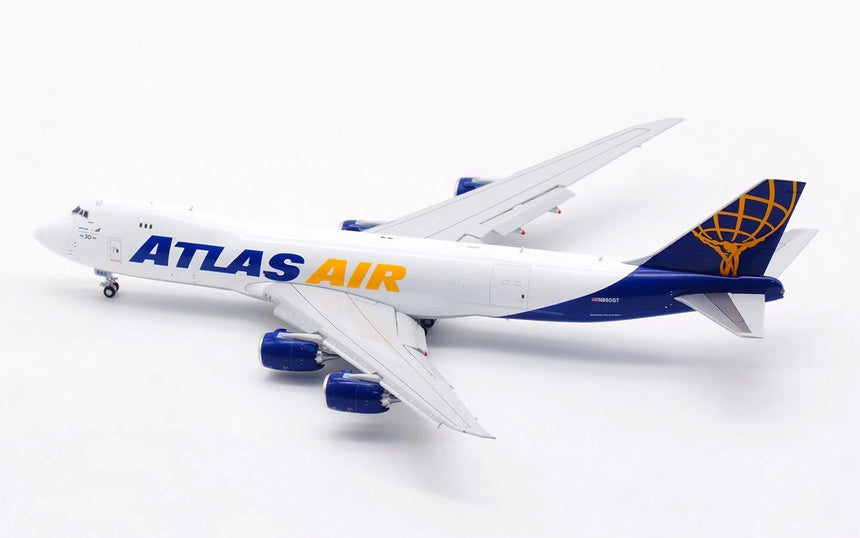 HX Models Atlas Air Boeing B747-8F N860GT Flaps-Down Version 1/400 Scale