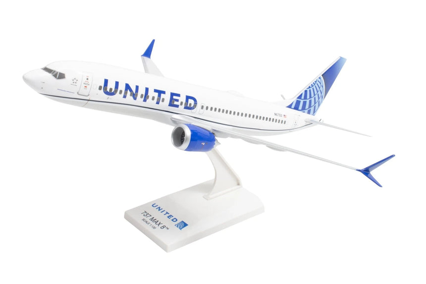SkyMarks United Boeing B737Max8 1/130 Aircraft Scale Model