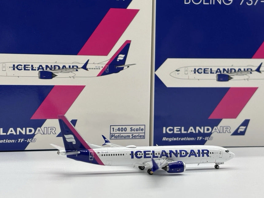 Phoenix Icelandair Boeing 737-900Max Purple Tail TF-ICD 1/400 Aircraft Scale Model