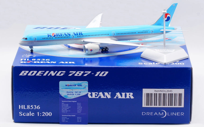 SQ Wings Korean Air Boeing B787-10 HL8536 1/200 Scale