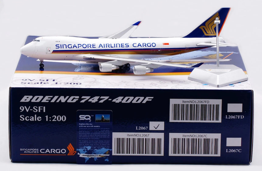SQ Wings Singapore Airlines Cargo Boeing B747-400F 9V-SFI 1/200 Scale