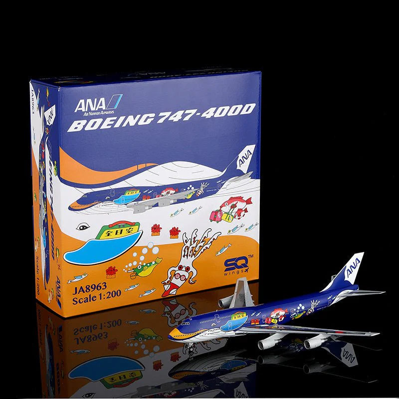 SQ Wings ANA "Marine Jumbo" Boeing B747-400D JA88963 1/200 Aircraft Scale Model