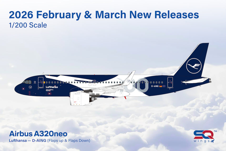 SQ Wings Lufthansa "Lufthansa 100th Anniversary" Airbus A320neo D-AING 1/200 Aircraft Scale Model